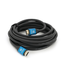 Кабель Merlion HDMI-HDMI 4Kx2K Ultra HD, 5.0m, v2,0, круглий Black, коннектор Blue, Blister-box, Q50