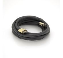 Кабель Merlion HDMI-HDMI 8K Ultra HD (7680x4320P), 3.0m, v2,1, круглий Black, коннектор Blue, Blister-box, Q80