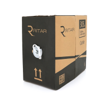 Кабель КВПЕ FTP-cat.6 (4 * 2 * 0.56), Ritar, (CU), для внутр. робіт, 305м, White, Corton BOX, Q2