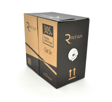 Кабель КВП UTP (4*2*0.5) 4p 24 AWG, Ritar, (CCA), для внутр. робіт, 100м, White, BOX Q4