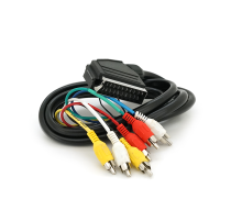 Кабель Merlion SCART (тато) -6RCA (тато), 1,5m, Q100