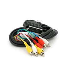 Кабель Merlion SCART (тато) -6RCA (тато), 1,5m, Q100