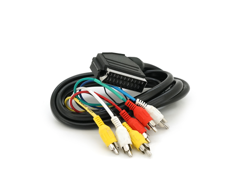 Кабель Merlion SCART (тато) -6RCA (тато), 1,5m, Q100