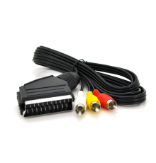 Кабель Merlion SCART (тато) -3RCA (тато), 1,2m, Q200