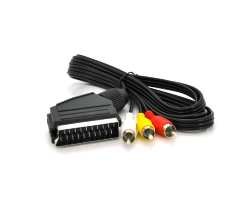 Кабель Merlion SCART (тато) -3RCA (тато), 1,2m, Q200