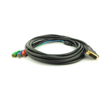 Кабель DVI (тато)-3RCA (тато), 1.5m, 2ферит, Black, пакет