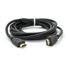 Кабель Premium Ritar PL-HD94 HDMI-HDMI Ultra HD 1080P, 2.0m, v1,4, OD-7.3mm, з фільтром, круглий Black, конектор Gold, Пакет, Q120