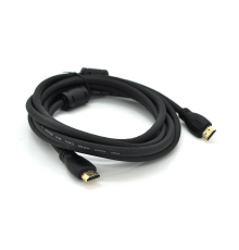 Кабель Ritar PL-HD347 HDMI-HDMI 19+1, Ultra HD 4Kx2K, 2160P, 2.0m, v2,0, OD-6.0mm, з фільтром, круглий Black, коннектор Gold, Пакет, Q110