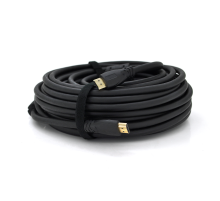 Кабель Ritar PL-HD347 HDMI-HDMI 19+1, Ultra HD 4Kx2K, 2160P, 10.0m, v2,0, OD-8.5mm, з фільтром, круглий Black, коннектор Gold, Пакет, Q30