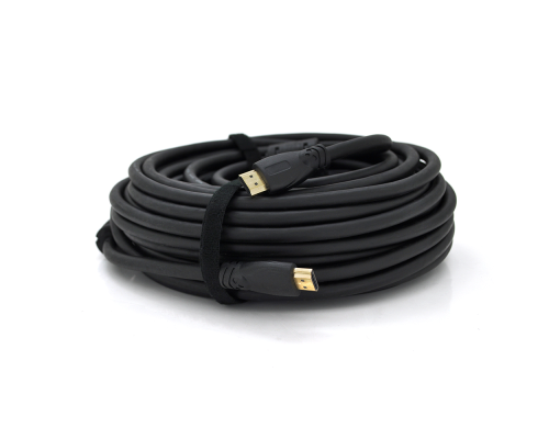 Кабель Ritar PL-HD347 HDMI-HDMI 19+1, Ultra HD 4Kx2K, 2160P, 10.0m, v2,0, OD-8.5mm, з фільтром, круглий Black, коннектор Gold, Пакет, Q30