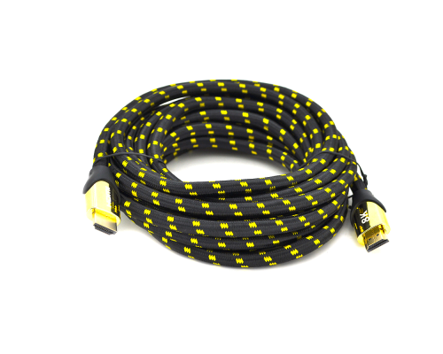 Кабель Ritar PL-HD207 HDMI-HDMI 19 + 1, UltraHD 8K 60HZ, 4K 120HZ, 5.0m, v2,1, OD-6.3mm, з фільтром, в оплетке Black / Gold, коннектор Gold, Blister, Q50 Кабель Ritar PL-HD207 HDMI-HDMI 19 + 1, UltraHD 8K 60HZ, 4K 120HZ, 5.0m, v2,1, OD-6.3mm, з фільтром, в оплетке Black / Gold, коннектор Gold, Blister, Q50