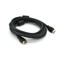 Кабель Ritar PL-HD347 HDMI-HDMI 19+1, Ultra HD 4Kx2K, 2160P, 0.8m, v2,0, OD-6.0mm, з фільтром, круглий Black, коннектор Gold, Пакет, Q300