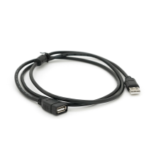 Подовжувач USB 2.0 AM / AF, 1.5m, 1 ферит, чорний Пакет Q250