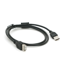Подовжувач USB 2.0 AM/AF, 1,0m, 1 ферит, чорний, Пакет Q500