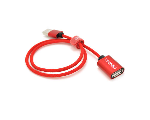 Подовжувач VEGGIEG UF2-0.5, USB 2.0 AM/AF, 0,5m, Red, Пакет