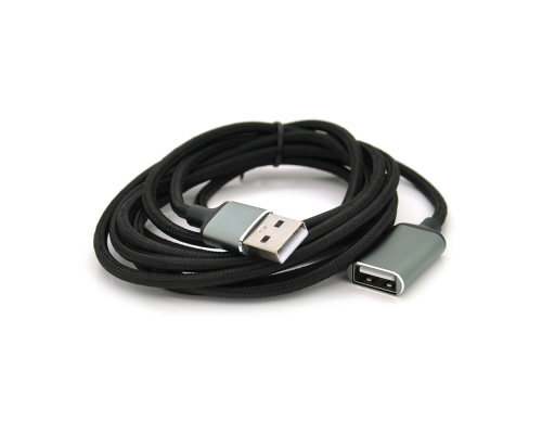 Подовжувач VEGGIEG UF2-2, USB 2.0 AM/AF, 2,0m, Black, Пакет