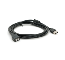 Подовжувач USB 2.0 AM/AF, 2.0m, 1 ферит, чорний Пакет Q250