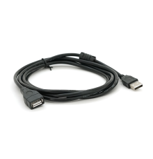 Подовжувач USB 2.0 AM/AF, 2.0m, 1 ферит, чорний Пакет Q250
