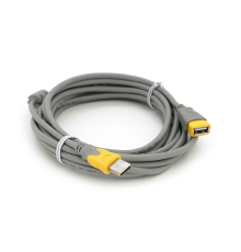Подовжувач USB 2.0 V-Link AM / AF, 5.0m, 1 ферит, Grey / Yellow