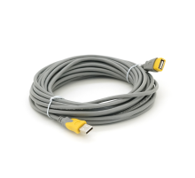 Подовжувач VEGGIEG UF-104, USB 2.0 AM/AF, 10,0m, Grey/Yellow, Пакет