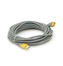 Подовжувач VEGGIEG UF-104, USB 2.0 AM/AF, 10,0m, Grey/Yellow, Пакет