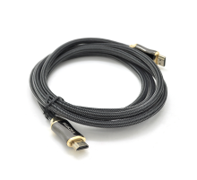Кабель VEGGIEG HX-1 HDMI-HDMI 2K * 4K, 1.0m, v2,0, OD-7.0mm, круглий, обплетення, Black, коннектор Black-Gold, Пакет
