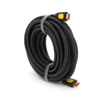 Кабель VEGGIEG HA-8 HDMI-HDMI 4K UHD, 8.0m, v2,0, OD-4.0mm, круглий, Black, коннектор Black-Metal, Box