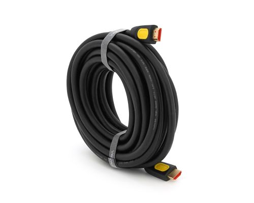 Кабель VEGGIEG HA-8 HDMI-HDMI 4K UHD, 8.0m, v2,0, OD-4.0mm, круглий, Black, коннектор Black-Metal, Box