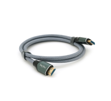 Кабель VEGGIEG V-H401 HDMI-HDMI 8K Premium, 1.0m, круглий, обплетення, Silver, конектор Black-Silver, Box