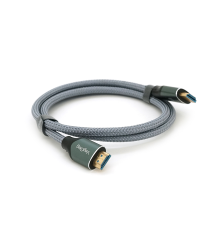 Кабель VEGGIEG V-H401 HDMI-HDMI 8K Premium, 1.0m, круглий, обплетення, Silver, конектор Black-Silver, Box