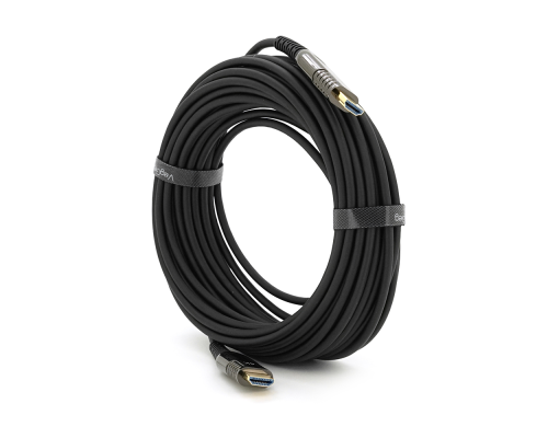 Кабель VEGGIEG HA-12 HDMI-HDMI 4K UHD, 12.0m, v2,0, OD-4.0mm, круглий, Black, коннектор Black-Metal, Box