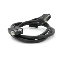 Кабель Merlion VGA 1.5m, male to male (тато-тато), 1 ферит, чорний, Пакет Q125