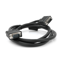 Кабель Merlion VGA 1.5m, male to male (тато-тато), 1 ферит, чорний, Пакет Q125