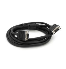 Кабель Merlion VGA 3m, male to male (тато-тато), 1 фериту, чорний, Пакет Q100