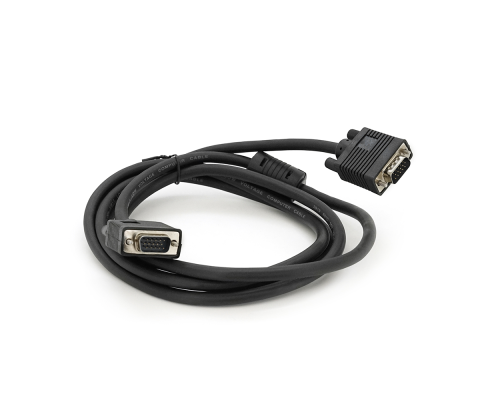 Кабель Merlion VGA 2m, male to male (тато-тато), 1 ферит, чорний, Пакет Q100 Кабель Merlion VGA 2m, male to male (тато-тато), 1 ферит, чорний, Пакет Q100