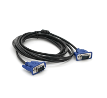 Кабель Merlion VGA 3 + 2 3m, male to male (тато-тато), 2 фериту, чорно-синій, пакет Q150