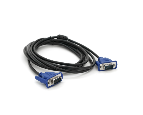 Кабель Merlion VGA 3 + 2 3m, male to male (тато-тато), 2 фериту, чорно-синій, пакет Q150 Кабель Merlion VGA 3 + 2 3m, male to male (тато-тато), 2 фериту, чорно-синій, пакет Q150