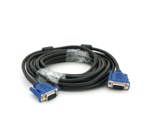 Кабель Merlion VGA 3 + 2 5m, male to male (тато-тато), 2 фериту, чорно-синій, пакет Q100