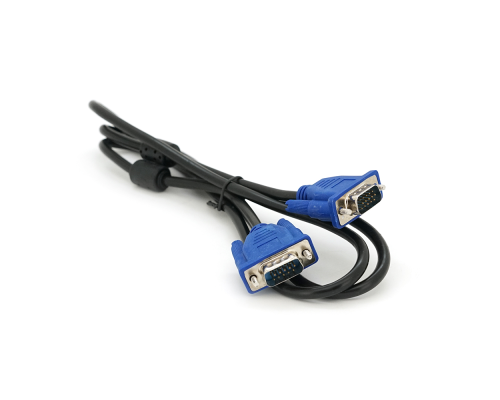 Кабель Merlion VGA 3 + 2 1.5m, male to male (тато-тато), 2 ферита, чорно-синій, пакет Q250 Кабель Merlion VGA 3 + 2 1.5m, male to male (тато-тато), 2 ферита, чорно-синій, пакет Q250