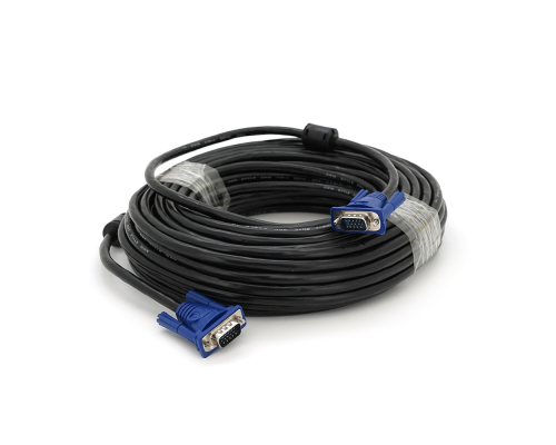 Кабель Merlion VGA 25m, male to male (тато-тато), 2 фериту, чорно-синій, кульок Кабель Merlion VGA 25m, male to male (тато-тато), 2 фериту, чорно-синій, кульок
