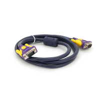 Кабель JH-VGA39 VGA 3+9, 1,5m, male to male (тато-тато), 1 ферит, purple, Пакет