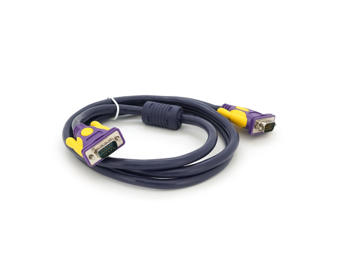 Кабель JH-VGA39 VGA 3+9, 1,5m, male to male (тато-тато), 1 ферит, purple, Пакет Кабель JH-VGA39 VGA 3+9, 1,5m, male to male (тато-тато), 1 ферит, purple, Пакет