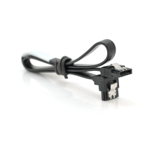 Кабель інтерфейсний SATA 0.45м, кут 90 ° c засувкою, чорний