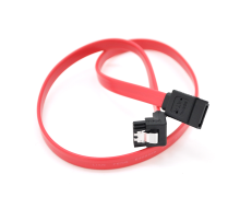 Кабель інтерфейсний VEGGIEG ST307 SATA3.0, 0.5м, загнутий з защіпкою, червоний