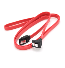 Кабель інтерфейсний VEGGIEG ST310 SATA3.0, 1м, загнутий з защіпкою, червоний