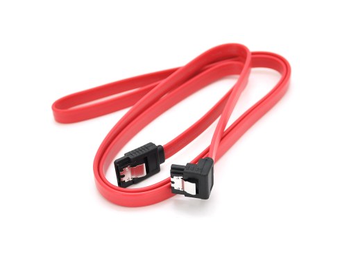 Кабель інтерфейсний VEGGIEG ST310 SATA3.0, 1м, загнутий з защіпкою, червоний
