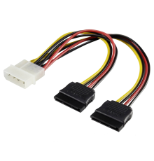 Перехідник-дільник живлення SATA (4P-2xSATA), 0.2m, Пакет
