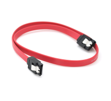 Кабель інтерфейсний VEGGIEG ST304 SATA3.0, 1м, прямі роз'єми із защіпкою, червоний