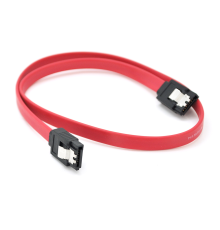 Кабель інтерфейсний VEGGIEG ST304 SATA3.0, 1м, прямі роз'єми із защіпкою, червоний