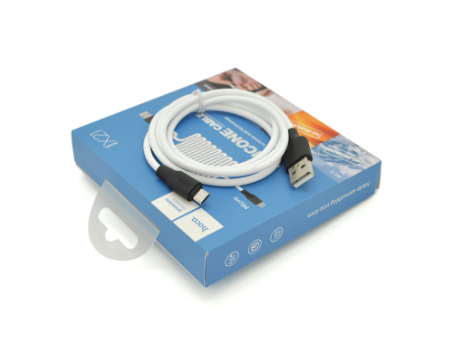 Кабель Hoco X21 Silicone, Micro-USB, 2.4A, White, довжина 1,2 м, BOX Кабель Hoco X21 Silicone, Micro-USB, 2.4A, White, довжина 1,2 м, BOX